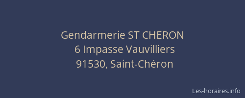 Gendarmerie ST CHERON