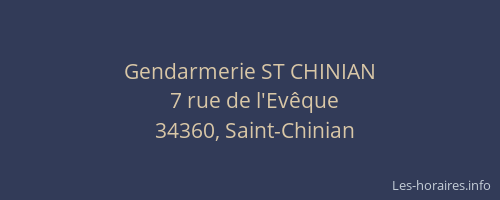 Gendarmerie ST CHINIAN