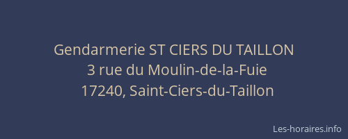 Gendarmerie ST CIERS DU TAILLON