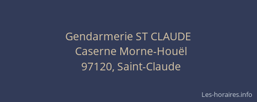 Gendarmerie ST CLAUDE