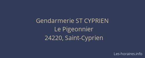 Gendarmerie ST CYPRIEN