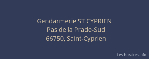 Gendarmerie ST CYPRIEN