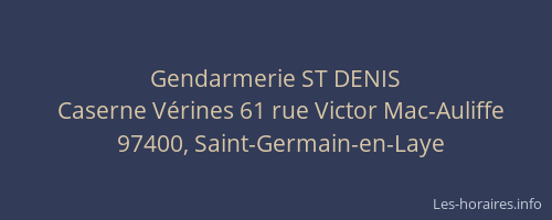 Gendarmerie ST DENIS