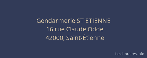 Gendarmerie ST ETIENNE