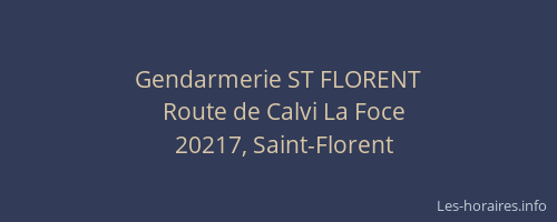 Gendarmerie ST FLORENT