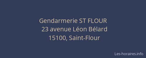 Gendarmerie ST FLOUR