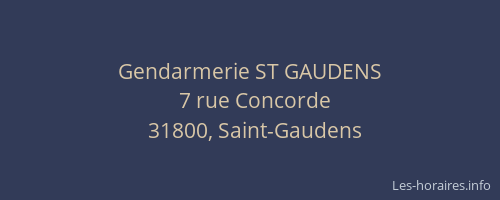 Gendarmerie ST GAUDENS