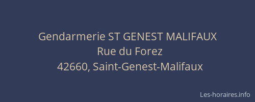 Gendarmerie ST GENEST MALIFAUX