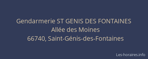 Gendarmerie ST GENIS DES FONTAINES