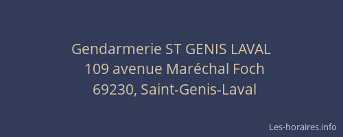 Gendarmerie ST GENIS LAVAL