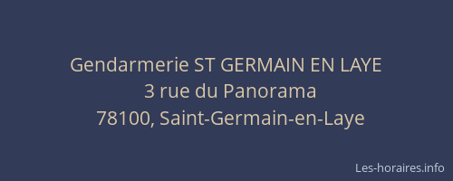 Gendarmerie ST GERMAIN EN LAYE