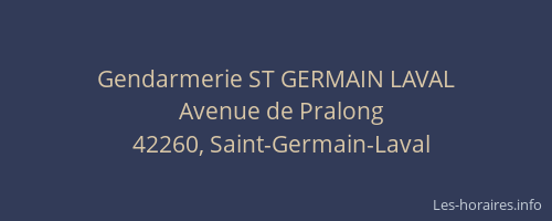 Gendarmerie ST GERMAIN LAVAL