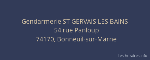 Gendarmerie ST GERVAIS LES BAINS