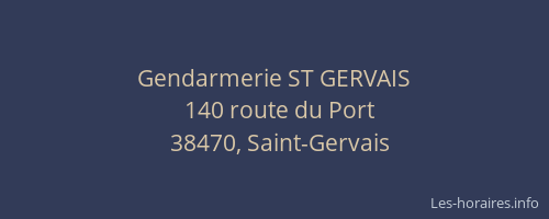 Gendarmerie ST GERVAIS
