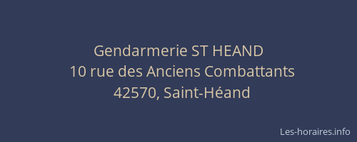 Gendarmerie ST HEAND