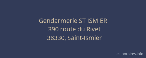 Gendarmerie ST ISMIER