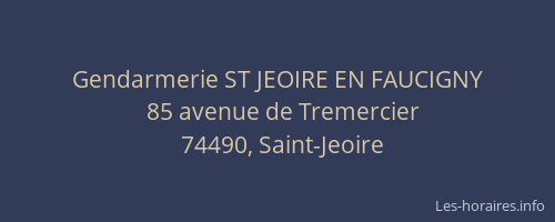Gendarmerie ST JEOIRE EN FAUCIGNY