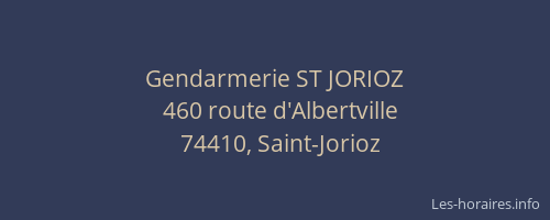 Gendarmerie ST JORIOZ