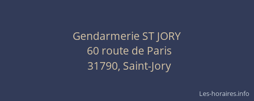 Gendarmerie ST JORY