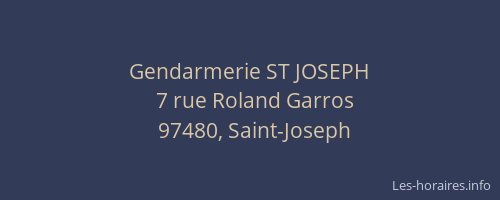 Gendarmerie ST JOSEPH
