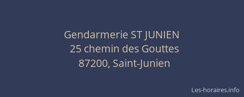 Gendarmerie ST JUNIEN