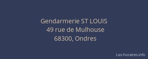 Gendarmerie ST LOUIS