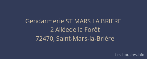Gendarmerie ST MARS LA BRIERE