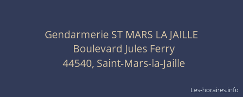 Gendarmerie ST MARS LA JAILLE