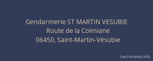 Gendarmerie ST MARTIN VESUBIE
