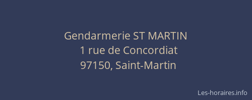 Gendarmerie ST MARTIN