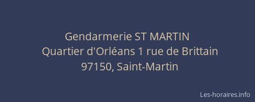 Gendarmerie ST MARTIN