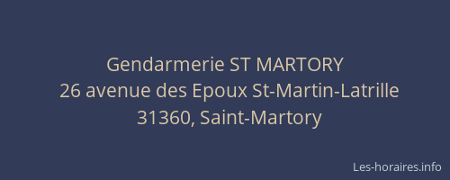 Gendarmerie ST MARTORY