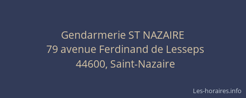 Gendarmerie ST NAZAIRE
