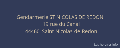 Gendarmerie ST NICOLAS DE REDON