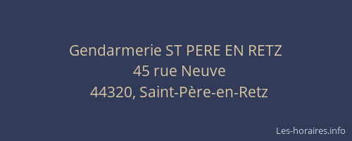 Gendarmerie ST PERE EN RETZ
