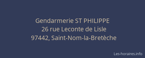 Gendarmerie ST PHILIPPE