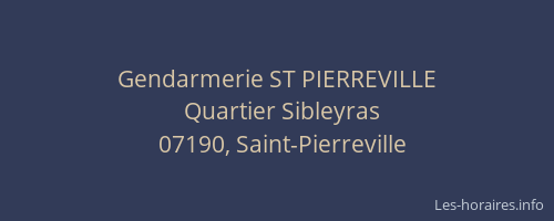 Gendarmerie ST PIERREVILLE