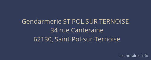 Gendarmerie ST POL SUR TERNOISE