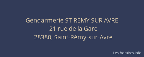 Gendarmerie ST REMY SUR AVRE