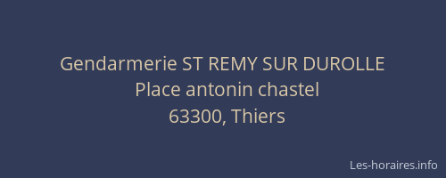 Gendarmerie ST REMY SUR DUROLLE