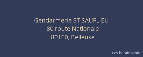 Gendarmerie ST SAUFLIEU