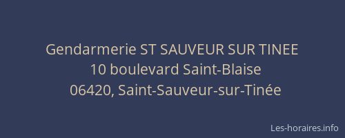 Gendarmerie ST SAUVEUR SUR TINEE