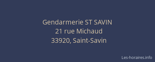 Gendarmerie ST SAVIN