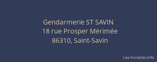 Gendarmerie ST SAVIN