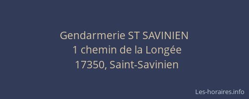 Gendarmerie ST SAVINIEN