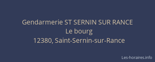 Gendarmerie ST SERNIN SUR RANCE
