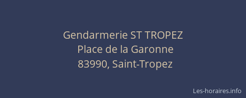 Gendarmerie ST TROPEZ