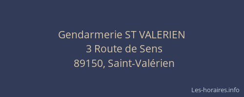 Gendarmerie ST VALERIEN