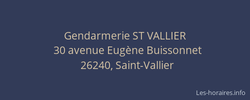 Gendarmerie ST VALLIER