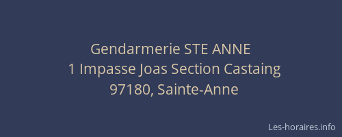 Gendarmerie STE ANNE
